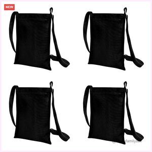4 Pack Small Crossbody Canvas Zipper Bag for DIY Craft